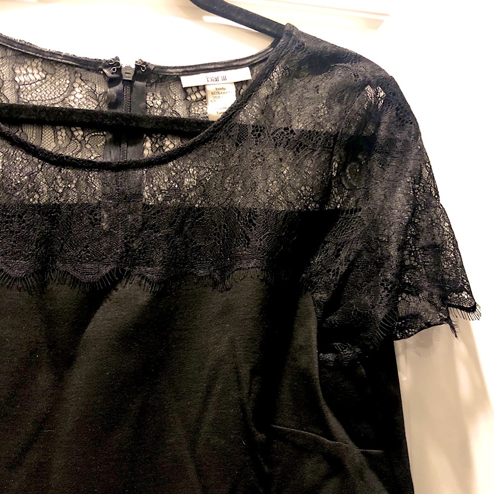 Bar III Little Black Dress w/ Lace Detail Size L